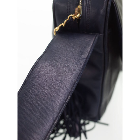 Chanel Coco Mark Shoulder Bag Black x Navy - Picture 4 of 8